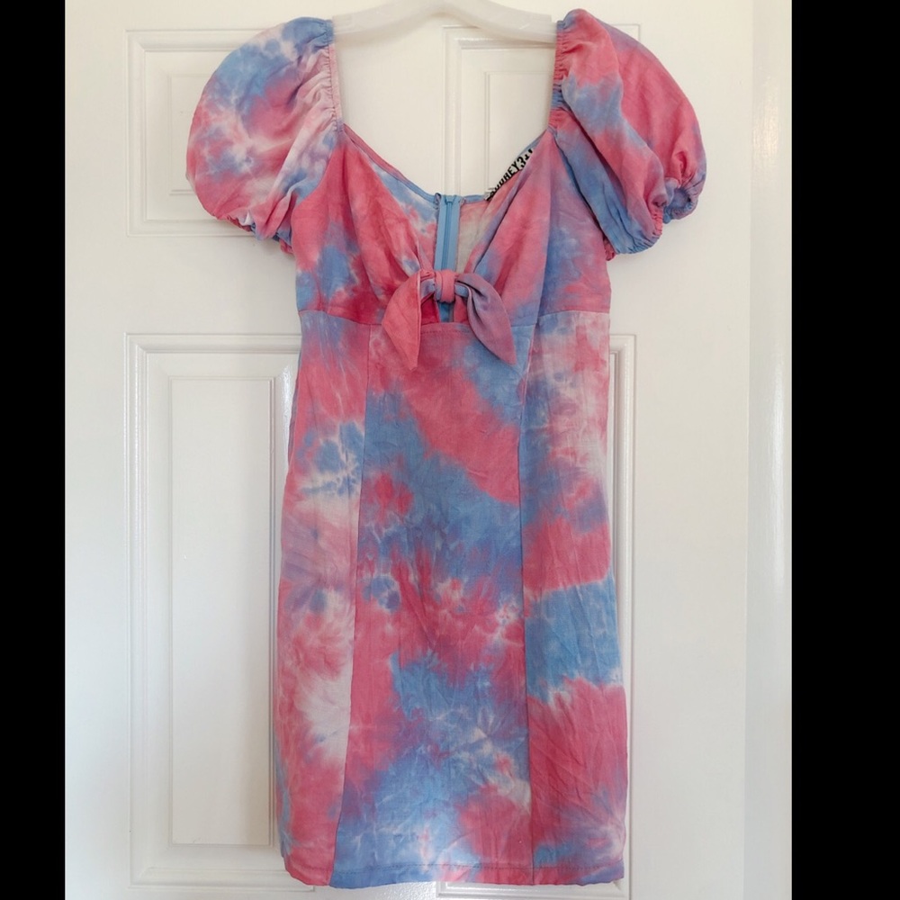 Audrey 3+1 Puff Sleeve Tie Dye Dress!!